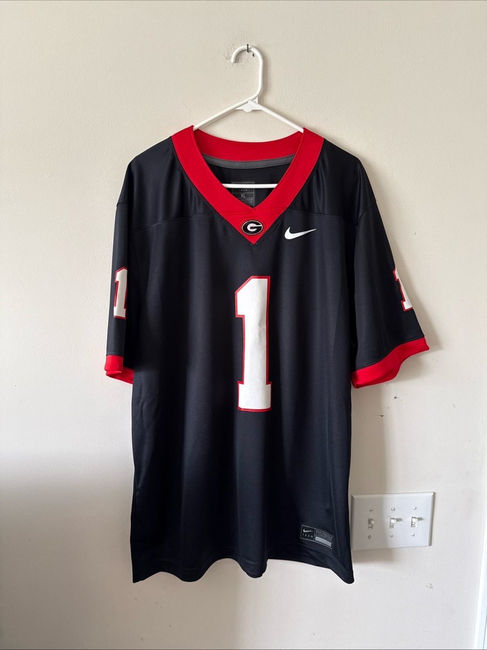 Men’s Nike Zachariah Branch #1 Georgia Bulldogs NCAA Football Jersey Sz XL RARE